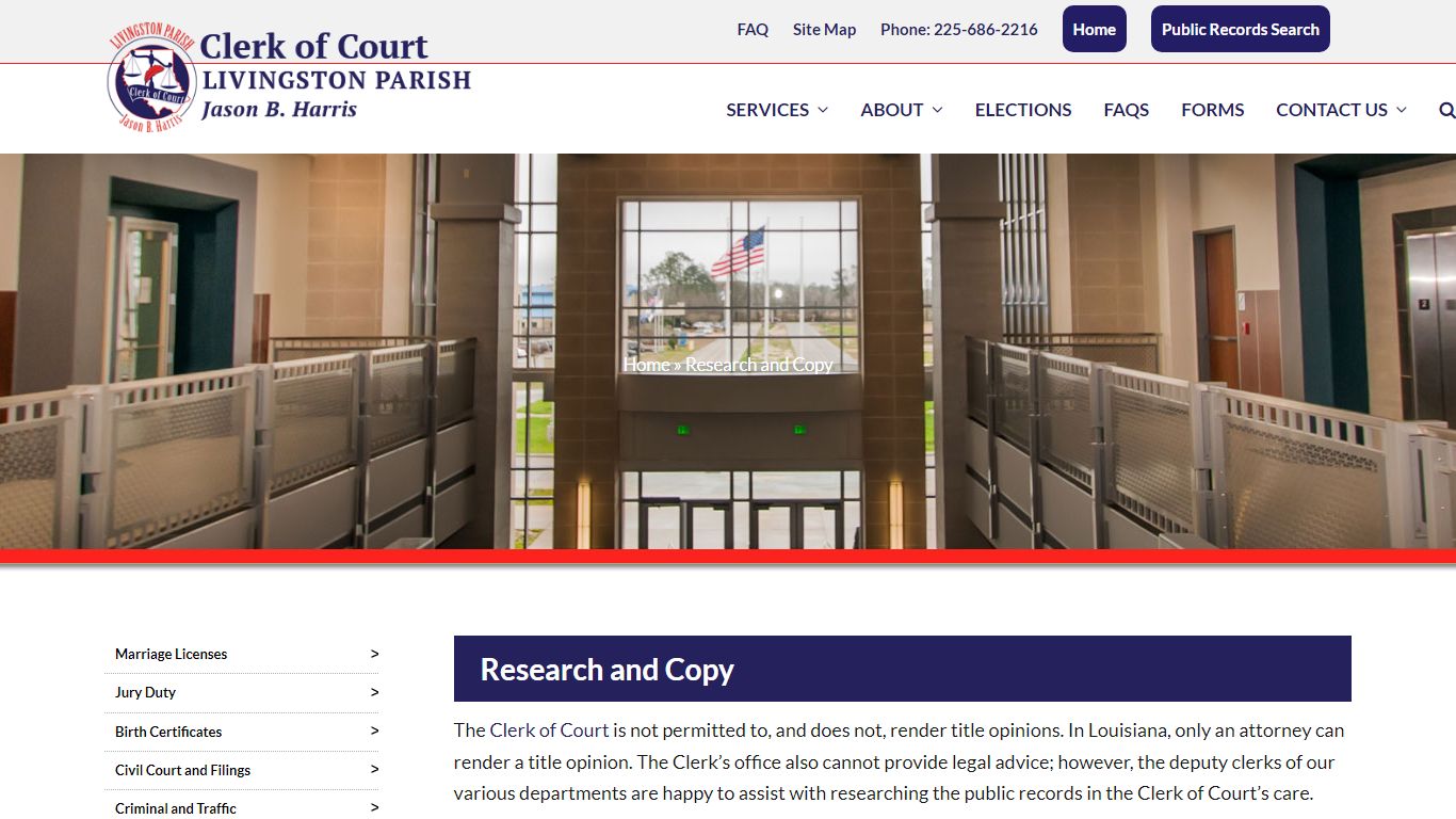 Research & Copy - Public Records - Livingston Parish Clerk